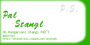 pal stangl business card